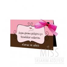 <strong>Miss</strong> Kurdeleli Teşekkür Kartı 10 Adet