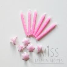 <strong>Miss</strong> Pembe Mum Burgulu İnce 6 Adet