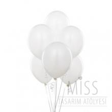 <strong>Miss</strong> Beyaz Balon 10 Adet
