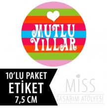 <strong>Miss</strong> 7,5 CM ÇAP YUVARLAK ETİKET 10 ADET