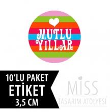 <strong>Miss</strong> 3,5 CM ÇAP YUVARLAK ETİKET 10 ADET