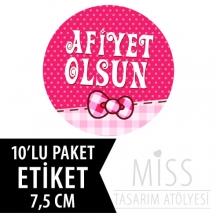 <strong>Miss</strong> 7,5 CM ÇAP YUVARLAK ETİKET 10 ADET
