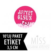 <strong>Miss</strong> 3,5 CM ÇAP YUVARLAK ETİKET 10 ADET
