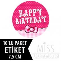 <strong>Miss</strong> 7,5 CM ÇAP YUVARLAK ETİKET 10 ADET