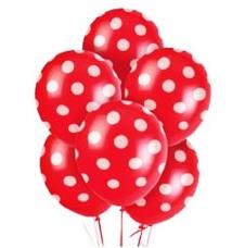 SAMM Baskılı Balon Puantiyeli Kırmızı Renk 10lu Paket  satın al