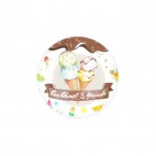Partiavm Dondurmalı Doğum Günü Yuvarlak Etiket 3,5cm 15 Adet satın al