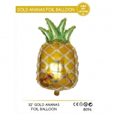 Folyo Balon Figür Ananas Gold 82cm