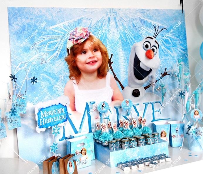 Frozen Elsa Doğum Günü Süsleri 120 X 85 cm Dev Pano Afiş 