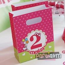 Partiavm Hello Kitty Doğum Günü Süsleri Hediye Çantası Özel Tasarım 13 X 16 cm 5 Adet