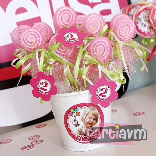 Hello Kitty Doğum Günü Süsleri Hediyelik Çubuklu Şeker Sabunlar Galvaniz Kovada 15 Adet