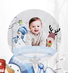 Partiavm Kış Masalı Doğum Günü 20 cm Önlü Arkalı Baskı Kalın Karton Simli Kar Süslemeli Misinalı Asma Süs satın al
