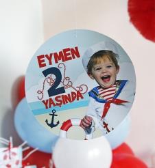 Partiavm Küçük Denizci Kaptan Doğum Günü Süsleri 20 cm Önlü Arkalı Baskı Kalın Karton Misinalı Asma Süs satın al