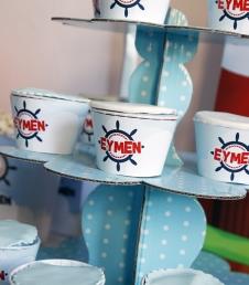 Partiavm Küçük Denizci Kaptan Doğum Günü Süsleri Cupcake Sargısı 10 Adet satın al