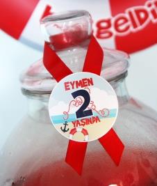 Partiavm Küçük Denizci Kaptan Doğum Günü Süsleri Karton Sunum Etiketi Kurdele Askılı 5 Adet satın al