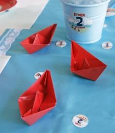 Partiavm Küçük Denizci Kaptan Doğum Günü Süsleri Küçük Kağıt Kayıklar 5 Adet satın al