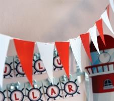 Partiavm Küçük Denizci Kaptan Doğum Günü Süsleri Küçük Üçgen Bayraklar 1 mt.si satın al