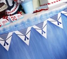 Partiavm Küçük Denizci Kaptan Doğum Günü Süsleri Küçük Üçgen Bayraklar 1 mt.si satın al