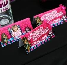 Partiavm Lüks Monster High Doğum Günü Süsleri Mini Teşekkür Kartı Tül ve Taş Süslemeli 10 Adet satın al