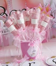 Partiavm Lüks Prenses Doğum Günü Süsleri Marshmallow Etiketli Kovada 10 Adet Kurdeleli Çubuklu İkramlık satın al