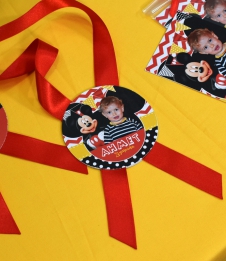 Partiavm Mickey Mouse Doğum Günü Sunum Etiketi Kurdele Askılı 5 Adet