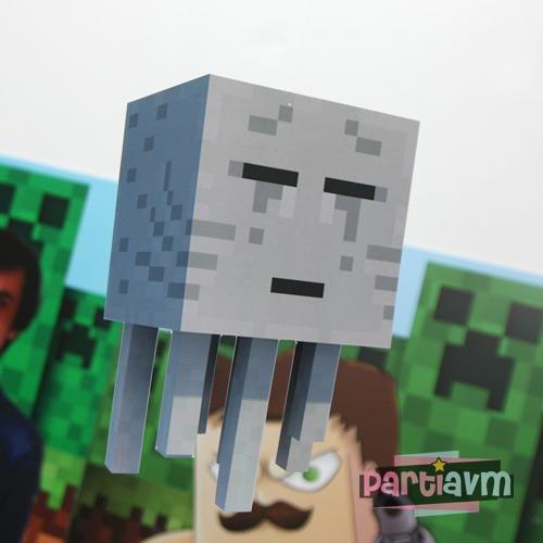 Minecraft Doğum Günü 20 cm Önlü Arkalı Baskı Kalın Karton Misinalı Asma Süs