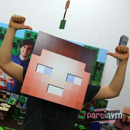 Minecraft Doğum Günü Pano Yüz Maskesi Dilediğiniz Karakterle