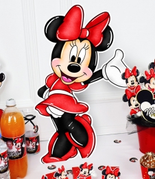 Partiavm Minnie Mouse Kırmızı Doğum Günü Süsleri 45cm Ayaklı Minnie Mouse Dekor Pano satın al
