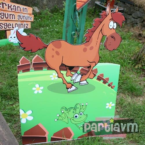 Neşeli Çiftlik Doğum Günü Süsleri 70x90 cm Ayakta Duran Dekoratif Pano