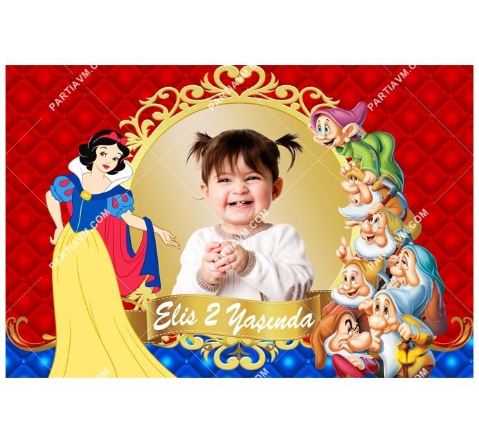 Pamuk Prenses Doğum Günü 150x100 cm Dev Yırtılmaz Branda Afiş