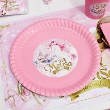 Partiavm Prenses Masalı Doğum Günü Etiketli Karton Tabak 5 Adet satın al