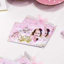 Partiavm Prenses Masalı Doğum Günü Hediyelik Magnet Kurdeleli Poşetinde 7X10 cm  