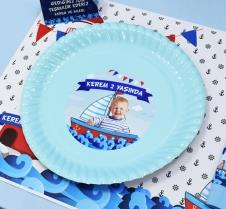 Partiavm Sevimli Denizci Doğum Günü Etiketli Karton Tabak 5 Adet satın al