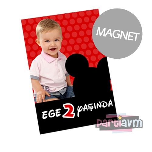 Sevimli Fare Doğum Günü Süsleri Hediyelik Magnet Kurdeleli Poşetinde 7X10 cm  