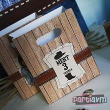 Partiavm Sevimli Kovboy Doğum Günü Süsleri Hediye Çantası Özel Tasarım 13 X 16 cm 5 Adet satın al