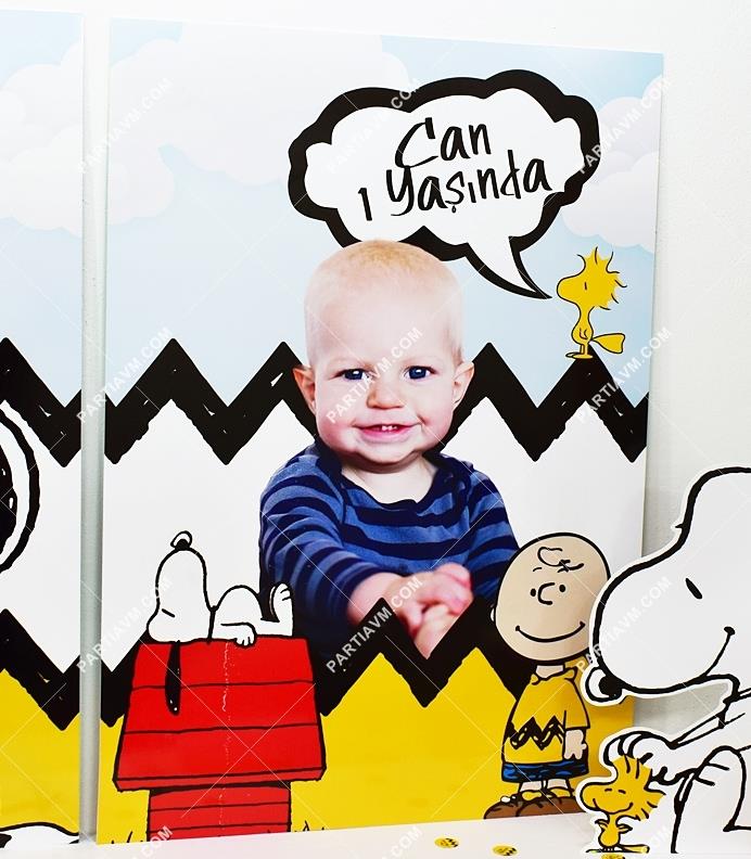 Snoopy Doğum Günü 70x100 cm Katlanmaz Pano Afiş Fotoğraflı