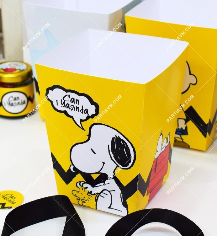 Snoopy Doğum Günü Popcorn Kutusu 5 Adet