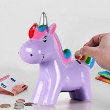 SAMM Unicorn Seramik Çocuk Kumbarası Mor 19x21 cm satın al