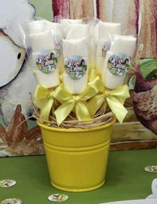 Partiavm Vintage Çiftlik Marshmallow Kovada 10 Adet Etiketli Süslü Çubuklarda satın al