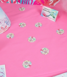 Partiavm Vintage Deniz Kızı Doğum Günü Süsleri Masaüstü Konfeti İsimli 3 cm Pakette 50 Adet