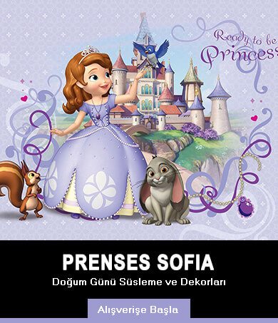 Prenses Sofia Doğum Günü Ürünleri