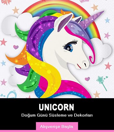 Lisanslı Unicorn Doğum Günü Ürünleri