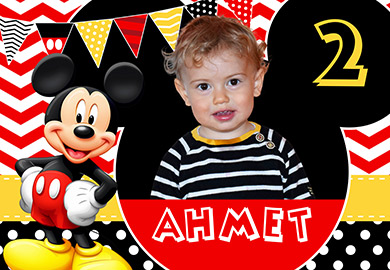 Mickey Mouse Doğum Günü Süsleri