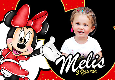 Minnie Mouse Kırmızı Doğum Günü Süsleri