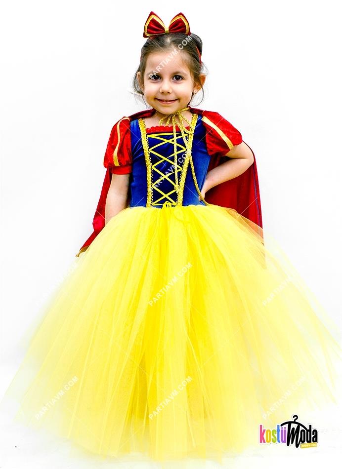 01-106U Çocuk Pamuk Prenses Kostüm Uzun Etek