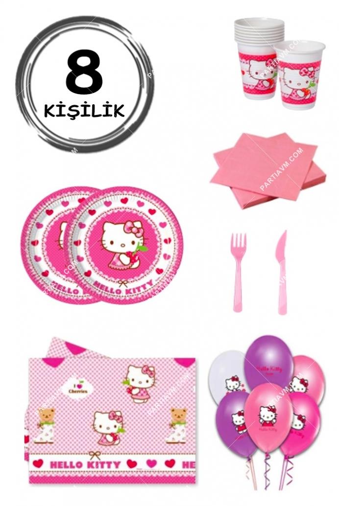 8 Kişilik Hello Kitty Parti Seti
