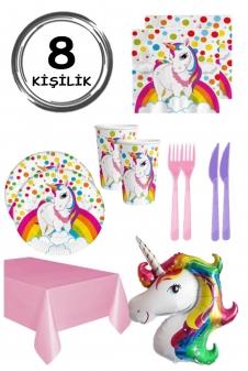 SAMM 8 Kişilik Unicorn Parti Seti