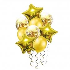 SAMM Altın Tonları Balon Demeti 9lu