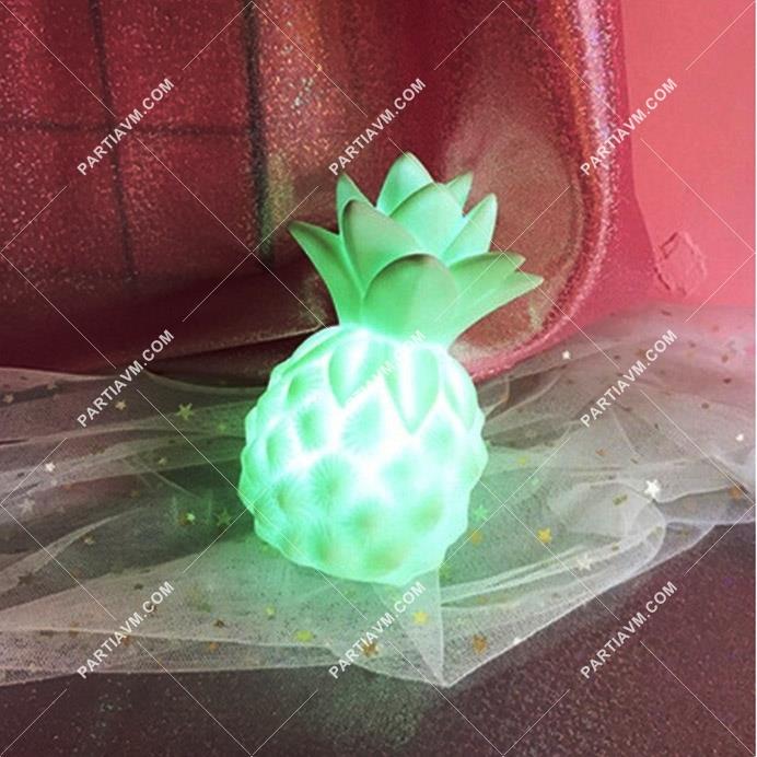 Ananas Dekoratif Gece Lambası Yeşil13x8 cm