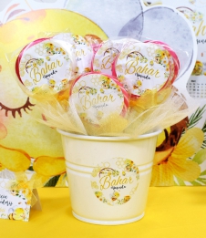 Partiavm Arı Doğum Günü Konsepti Lolipop Şeker Etiketli Kovada Süslemeli 10 Adet satın al