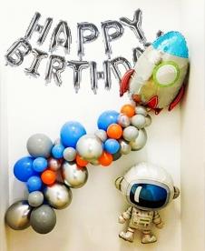 SAMM Astronot Balon Zinciri Full Set Uzay Galaksi Balon Zincir Seti satın al